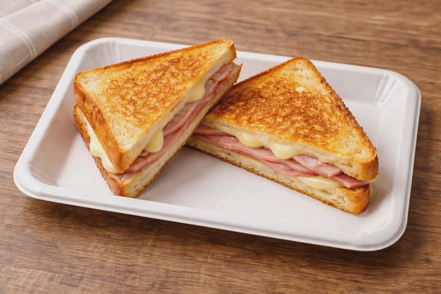 2 stk Toast m/skinke og ost